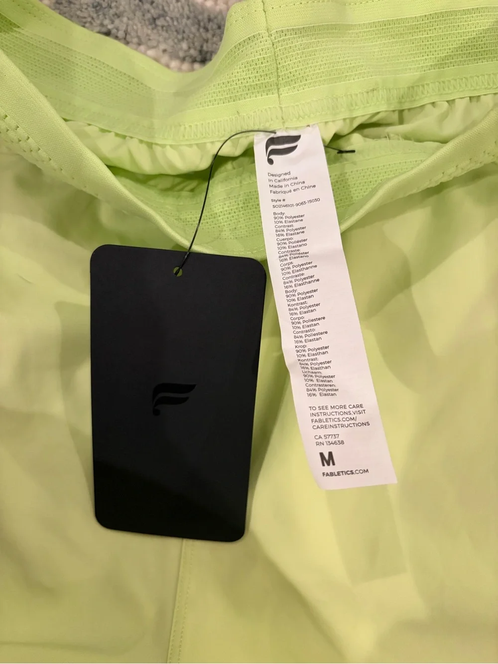 NWT Men's Fabletics Running Shorts